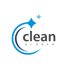 Wash, laundry, cleaning company abstract business logo. Sparkle star, Housekeeping, shine, cleaner icon.