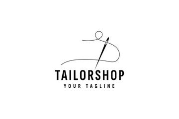 tailor logo vector icon illustration