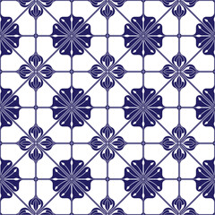 Ceramic tile pattern vector.