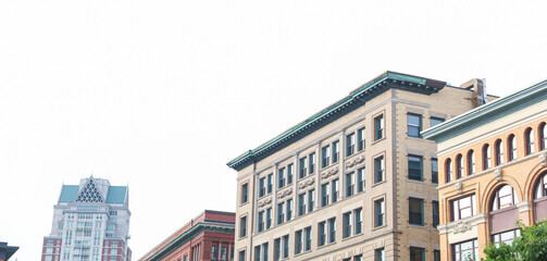 brick buildings symbolize stability and growth in real estate business. Offices that stand the test of time, securing success