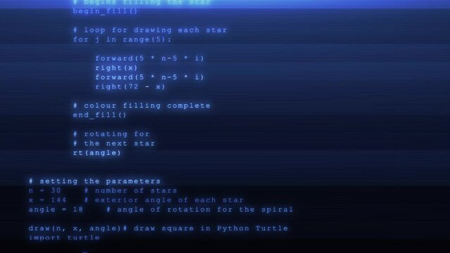 4K Digital Binary Programming code running over computer screen terminal, hacking. hackers on the Internet. Cyber attack. computer screen program code warning of a detected malware script program.
