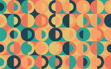 Colorful Abstract NEO Geometric Backgrounds. Geometric Seamless Pattern in NEO GEO Design Style.