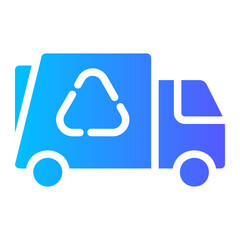 recycling truck gradient icon