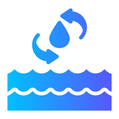 water cycle gradient icon
