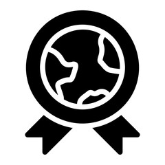 earth glyph icon