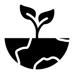 plant glyph icon