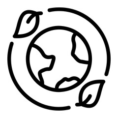 earth line icon