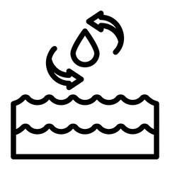 water cycle line icon