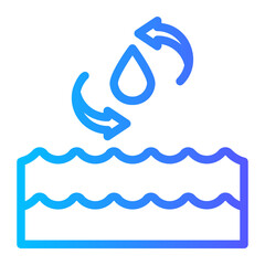 water cycle gradient icon