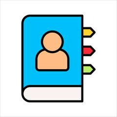 address book icon design element vector illustration on white background
