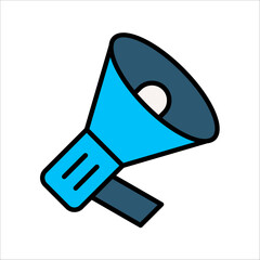 Megaphone Icon Vector Logo Design Template. vector illustration on white background