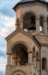 Bell Tower in Holy Trinity Cathedral of Tbilisi Tsminda Sameba in Georgia