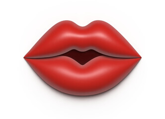 3D red lips 