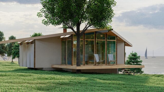Day time outdoor house render image
