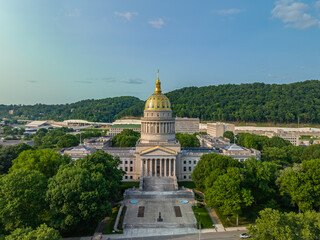 Naklejka premium Aerial View of the West Virginia State Capitol Complex