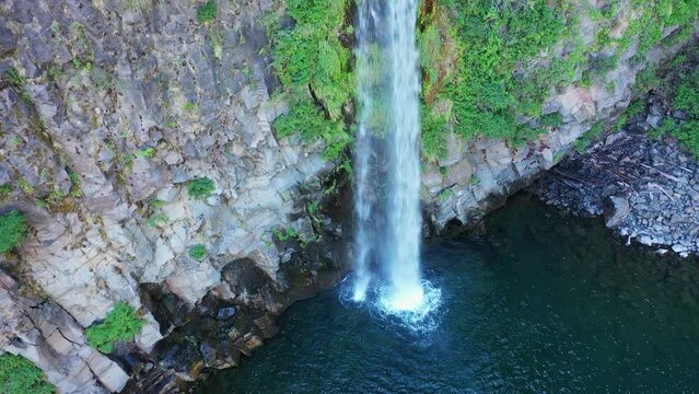 National Park Siete Tazas waterfall elo de novia in Radal Siete Tazas, Maule Chile