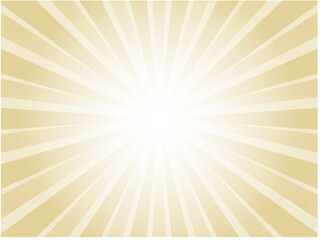 Obraz premium レトロなイメージの太陽光線がまぶしく光る集中線背景素材_ライトオレンジ