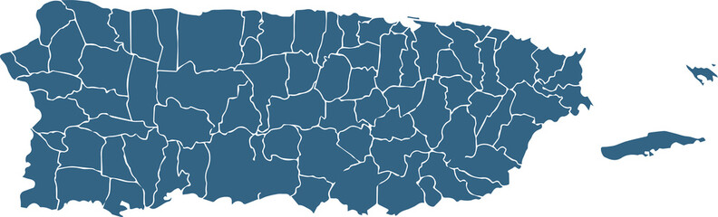 map of puerto rico light blue