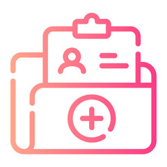 Obraz premium medical report Line Gradient Icon