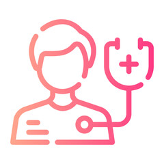 patient Line Gradient Icon