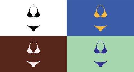 Woman swimsuit icon illustration isolated vector sign symbol