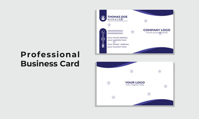 Professional modern  and Clean Business Card template - Creative Business Card vector Template.
