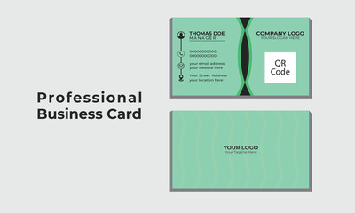 Simple and clean business card vector template. 