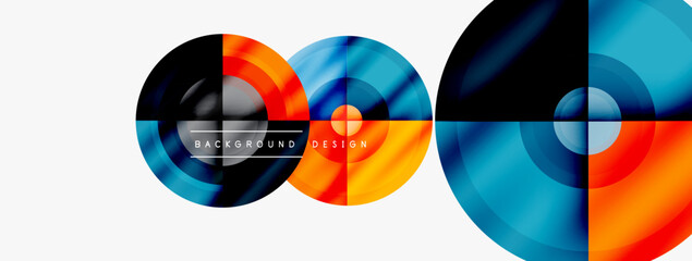 Obraz premium Creative circle geometric abstract background
