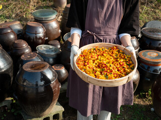 dried marigold flowers, dried flowers