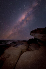 Long exposure Milky Way photo land scape