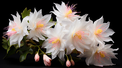 Obraz na płótnie Canvas Kadupul Flower (Epiphyllum oxypetalum) white background