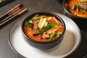 hot spicy meat stew, korean food