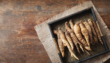 deodeok, mountain herb whose roots have restorative properties