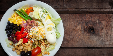 Vegetable salad in a bowl