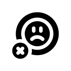 Fototapeta premium bad review glyph icon