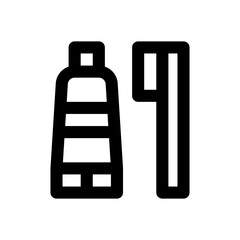 toothbrush line icon