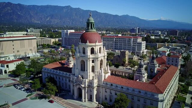 Aerial view of the Pasadena City Hall