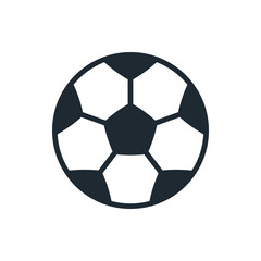Soccer ball or football flat vector icon