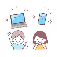 パソコン・スマホと上手に付き合う　子どもたち