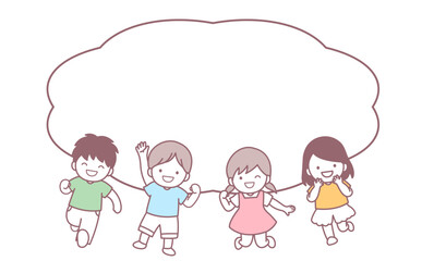 元気な子どもたちともこもこふきだし