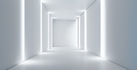 White Empty Room with Light - 626736328