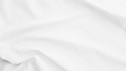 Obraz premium Organic Fabric cotton backdrop White linen canvas crumpled natural cotton fabric Natural handmade linen top view background organic Eco textiles White Fabric linen texture