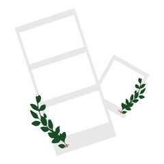 Aesthetic Polaroid Leaf