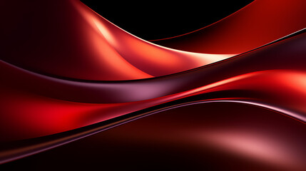 Red and black abstract background - Generative AI