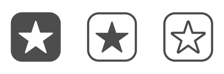 Fototapeta premium Vector star icons set