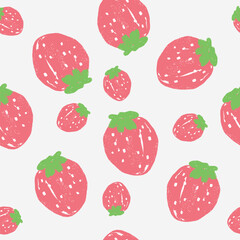 Strawberry seamless pattern. Vector illustration.