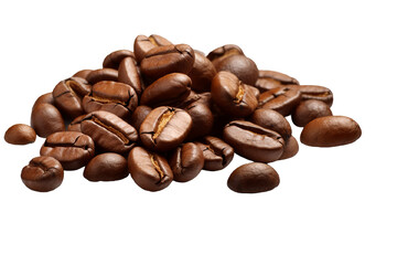 Naklejka premium Collection (set) of fresh roasted roasted coffee beans isolated on white background. Espresso dark. 