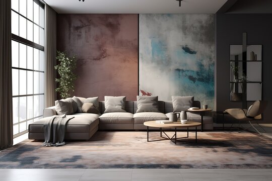 interior morden living room. Generative AI