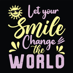Smile Day T-shirt Design, Smile Power Day,