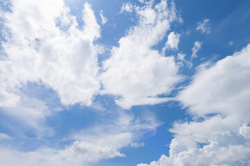Naklejka na ściany i meble Summer, bright blue sky, sunny